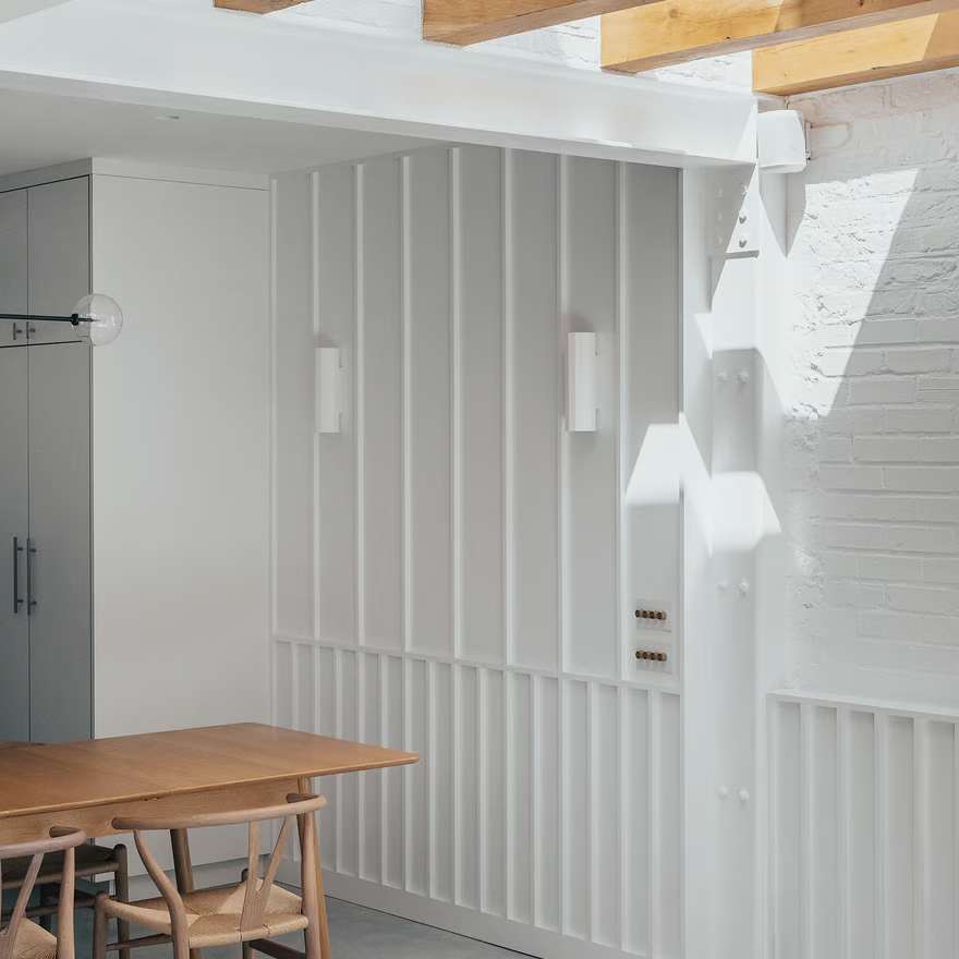 Plaster Wall Lights and Natural Light in Huron House, UK